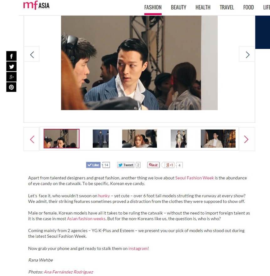 2015 Seoul Fashion Week Model